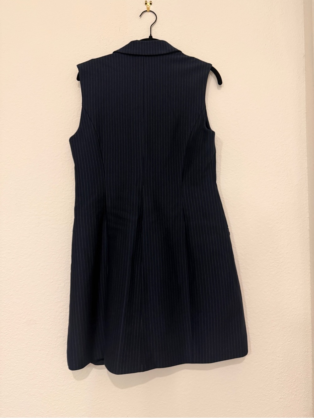 Good American Navy Pinstripe Sleeveless Blazer Dress - Picture 2 of 4